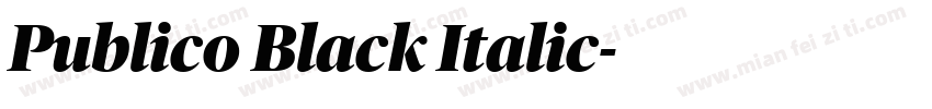 Publico Black Italic字体转换